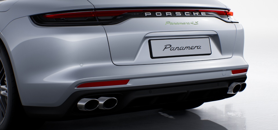 Sports exhaust system including sports tailpipes in Silver