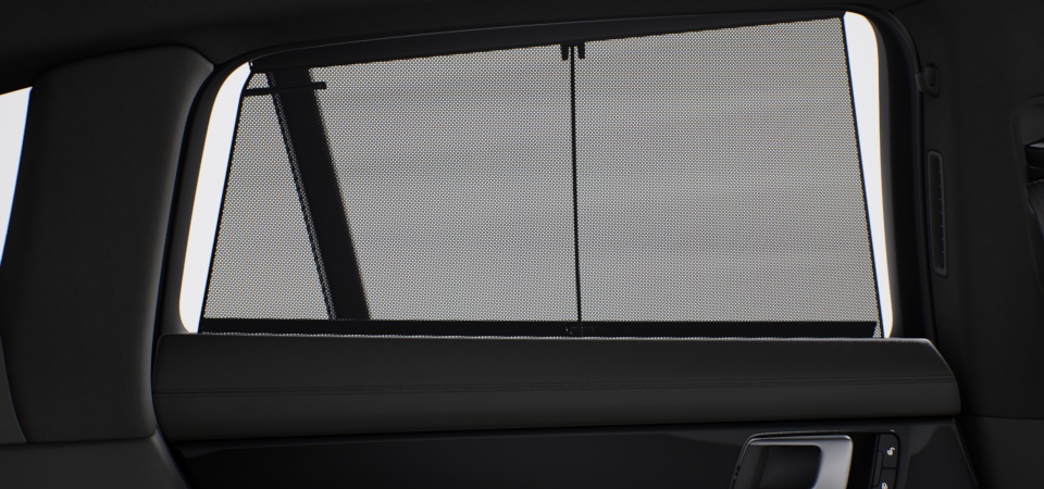 Electric roll-up sunblind for rear side windows