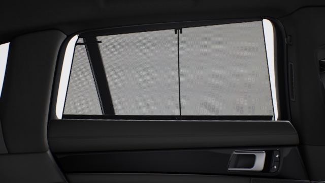 Electric roll-up sunblind for rear side windows