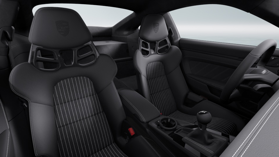 Interior with extensive leather items in Black with contrasting color GT Silver