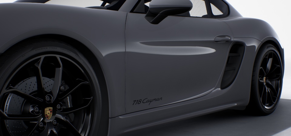 Model designation on doors black