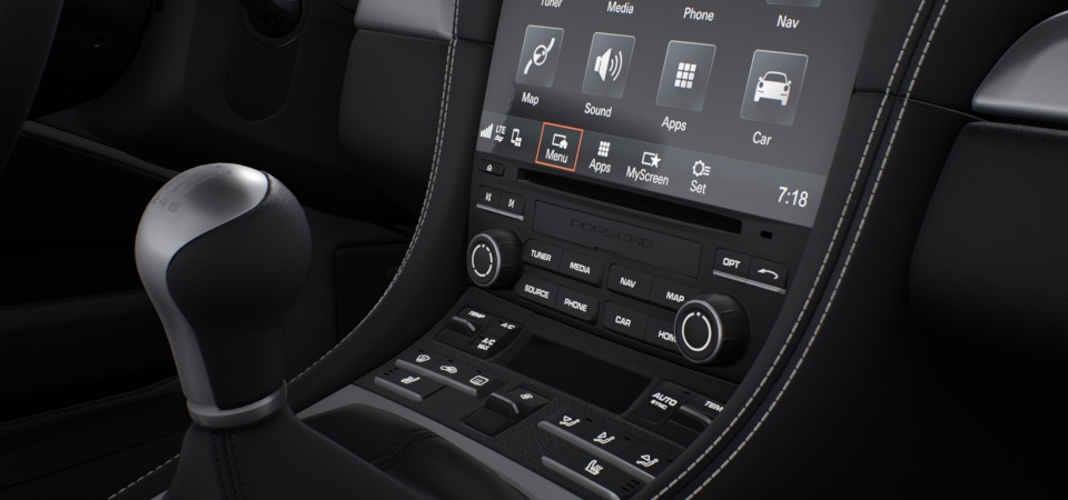 Climate control panel leather