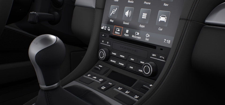 Climate control panel leather
