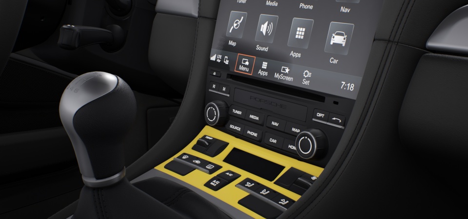 Climate control panel painted
