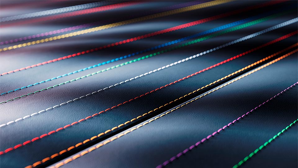 Colour selection stitching