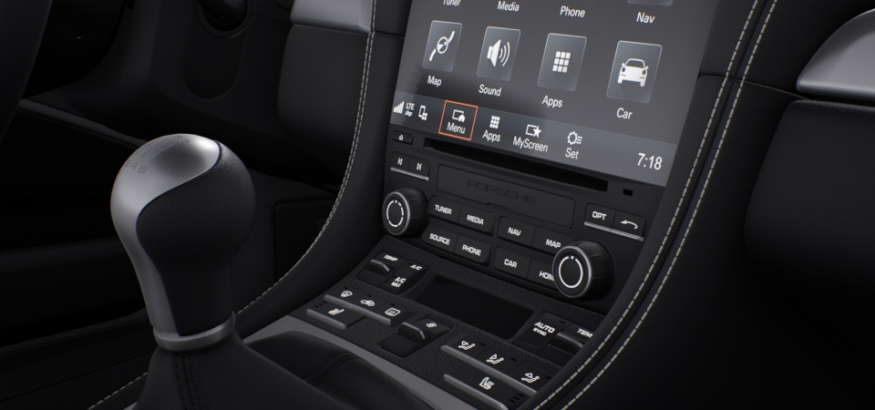 Climate control panel leather