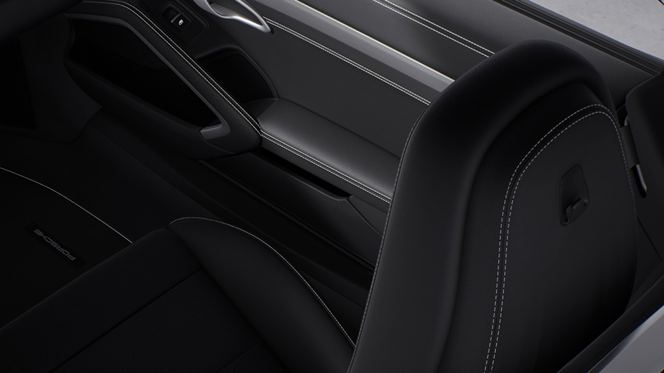 Sports Seat Plus backrests leather with decorative stitching in deviating colour