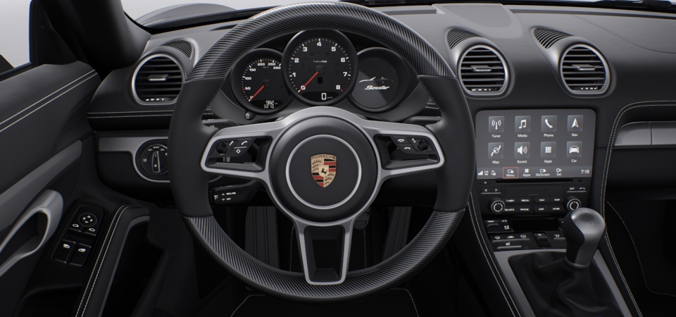 Heated multifunction sports steering wheel carbon