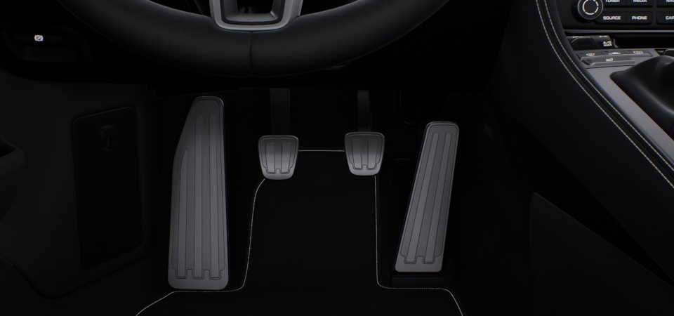 Pedals and footrest aluminium