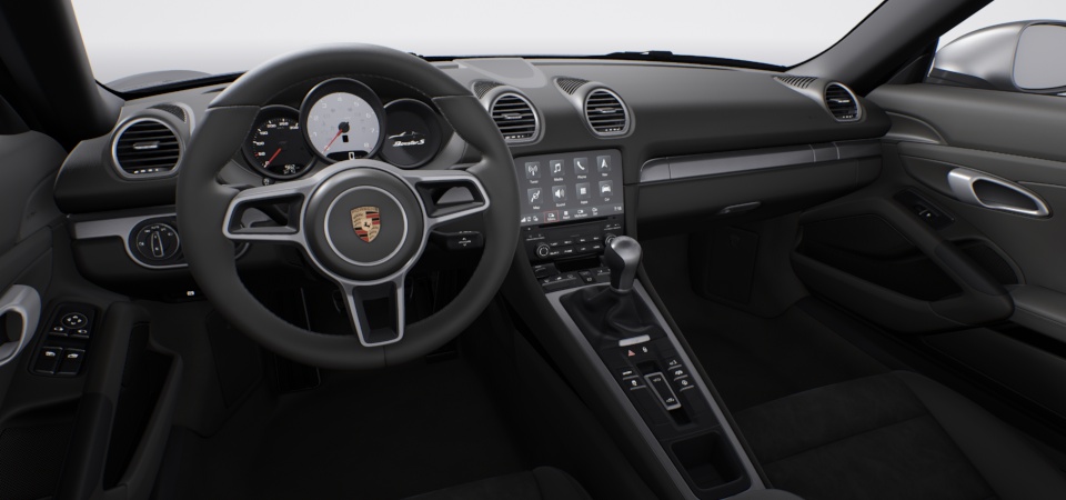 Brushed aluminium interior package