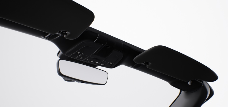 Automatically dimming interior and exterior mirrors with integrated rain sensor