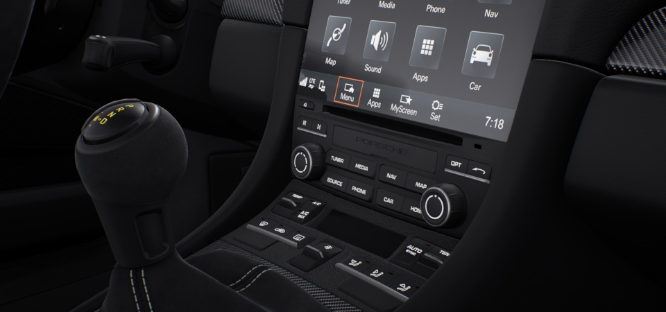 Climate control panel leather