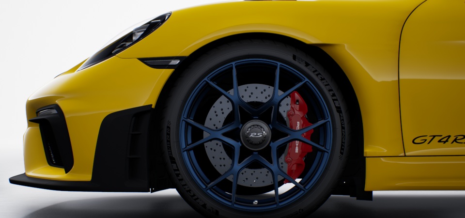 Wheels painted in Indigo Blue