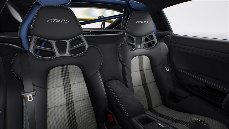 Roll cage in satin Deep Sea Blue