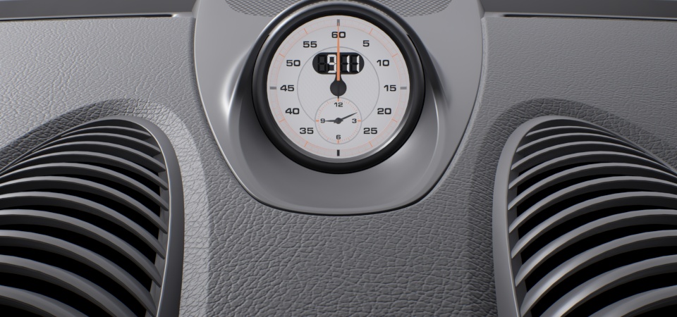 Chrono stopwatch instrument dial white