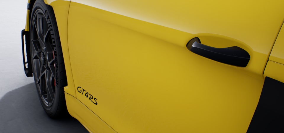 Door release levers painted in Black (high-gloss)