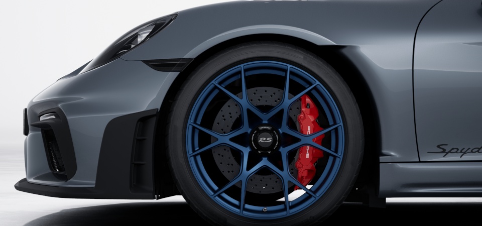 Wheels painted in Indigo Blue