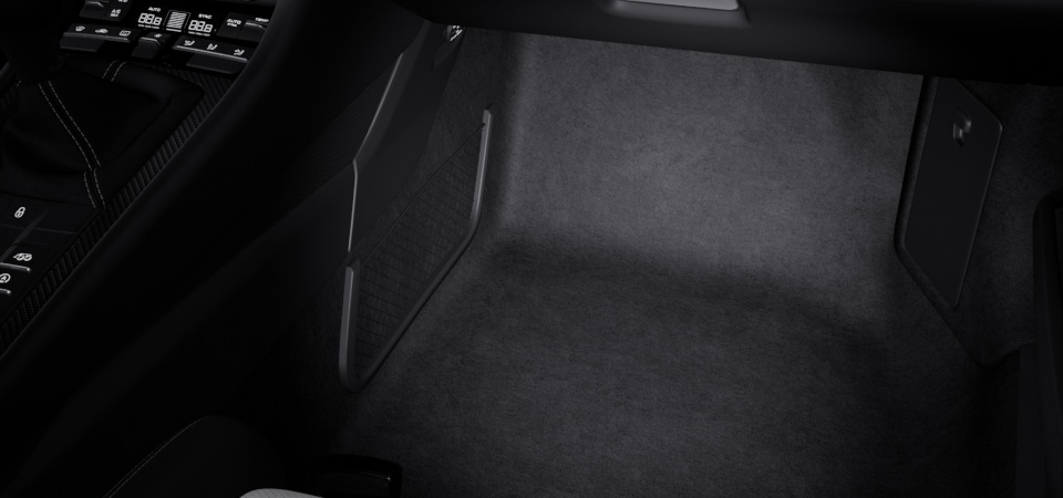 Passenger footwell storage net