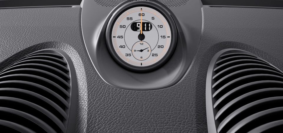 Chrono stopwatch instrument dial white