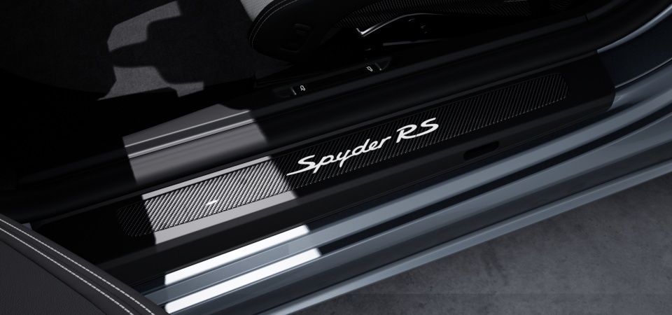 Door sill guards carbon, illuminated
