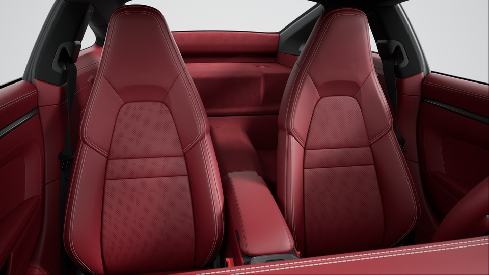 Leather interior, Bordeaux Red (stitching Crayon)