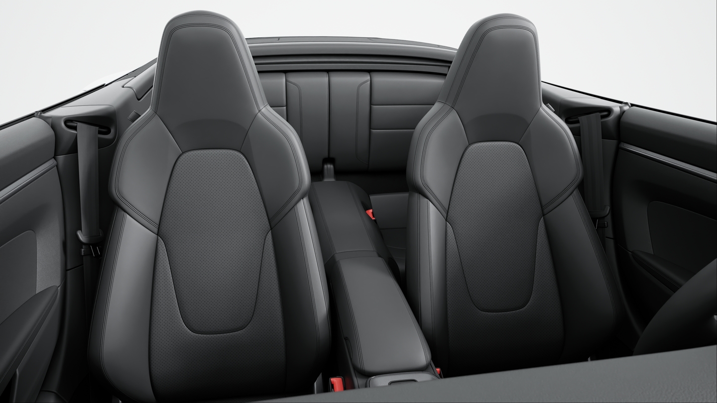 Standard interior in Black, leather seats in front