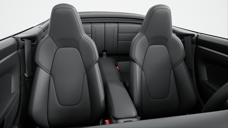 Standard interior in Black, leather seats in front