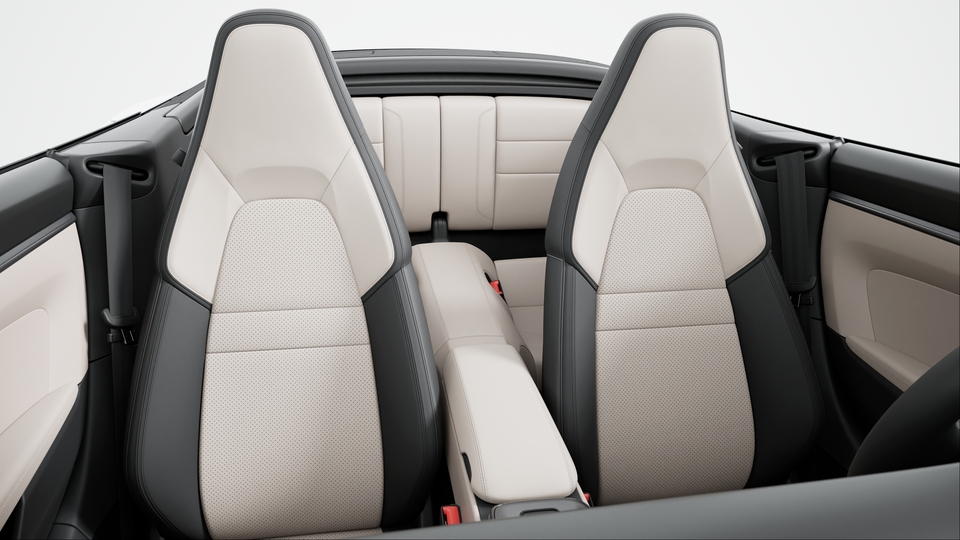 Two-Tone Partial Leather Interior, Black-Chalk Beige