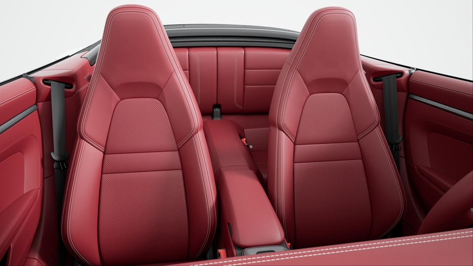 Leather interior, Bordeaux Red (stitching Crayon)