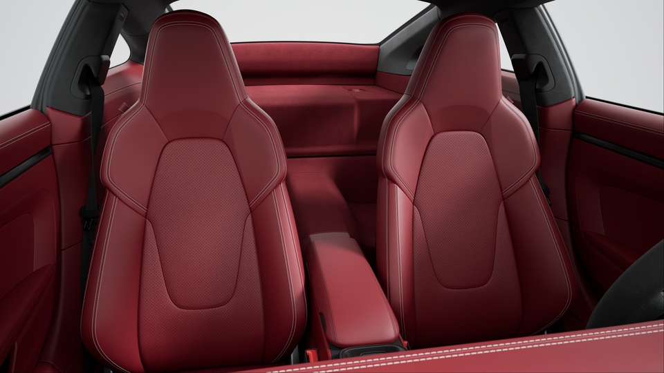 Leather interior, Bordeaux Red (stitching Crayon)