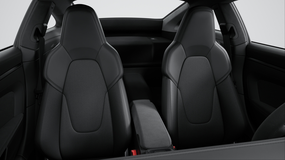 Race-Tex interior package with extensive items in leather, seat centres leather