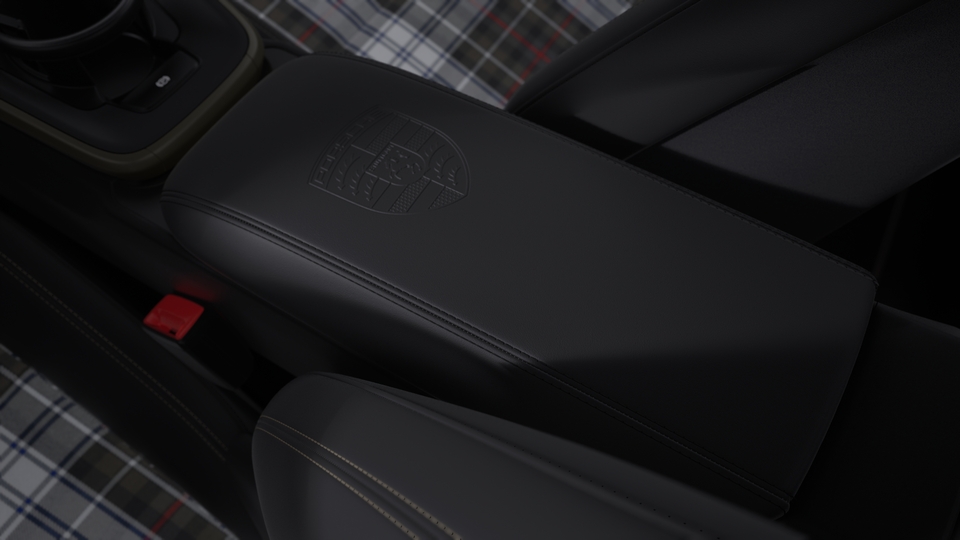 Porsche Crest on Storage Compartment Lid