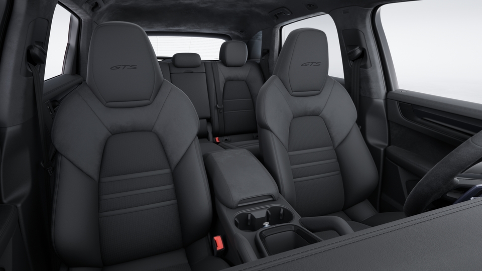 Race-Tex interior with extensive leather items in Black, smooth-finish leather