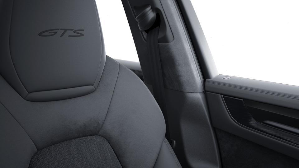 Race-Tex interior with extensive leather items in Black, smooth-finish leather