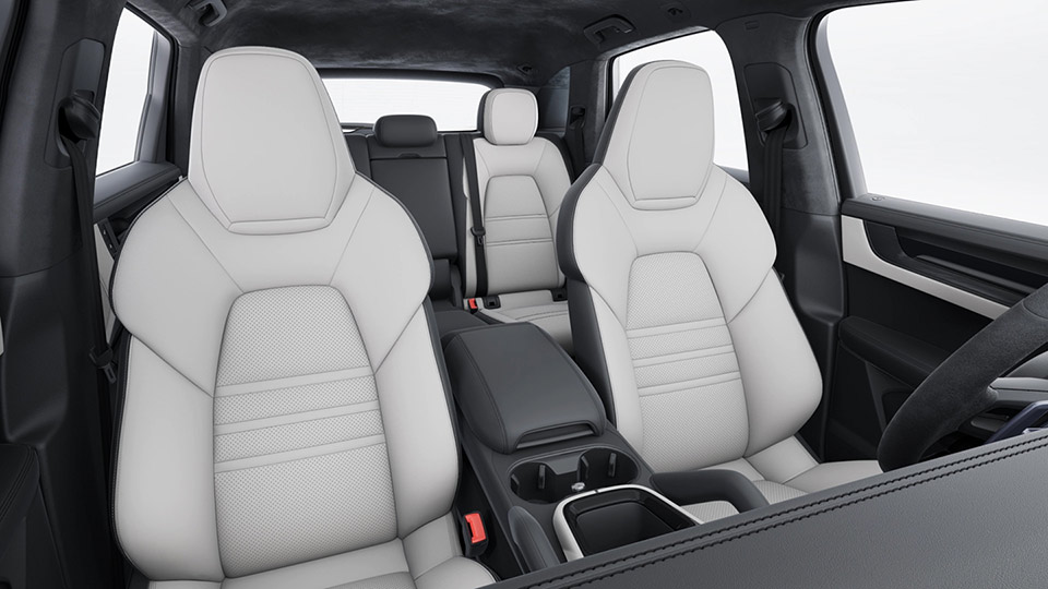 Leather interior in two-tone combination, smooth-finish leather Black and Crayon