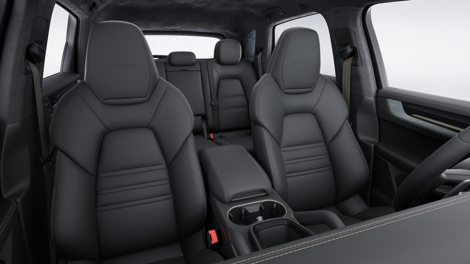 Leather interior in Black with interior package in Turbonite