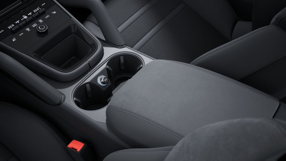 Race-Tex interior with extensive leather items in Black, smooth-finish leather