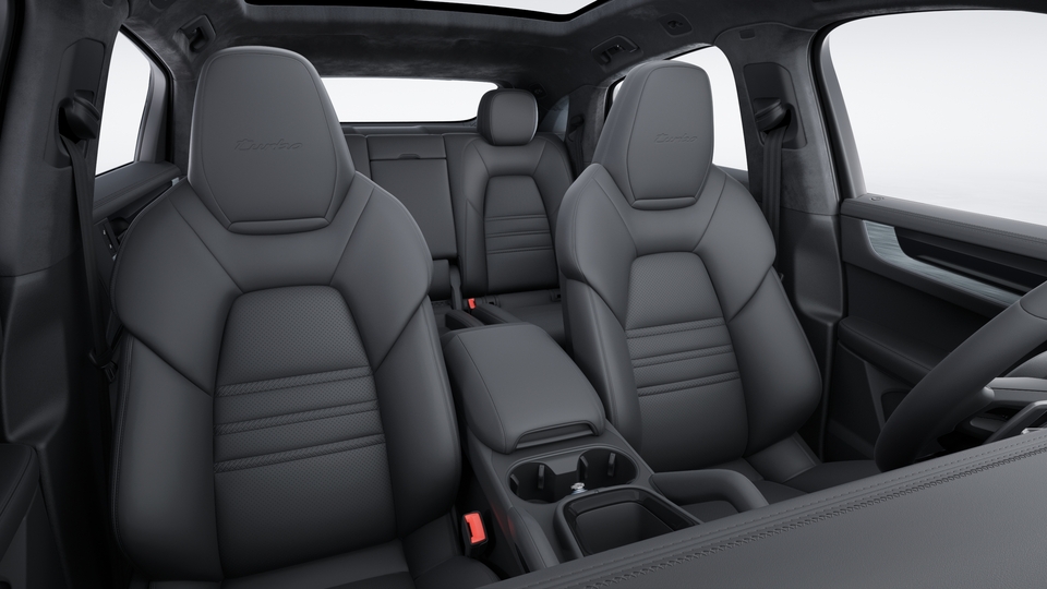 Club Leather Interior in Basalt Black with cross stiching