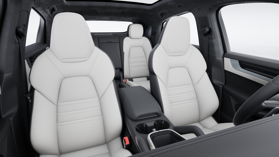 Leather interior in two-tone combination, smooth-finish leather Black and Crayon