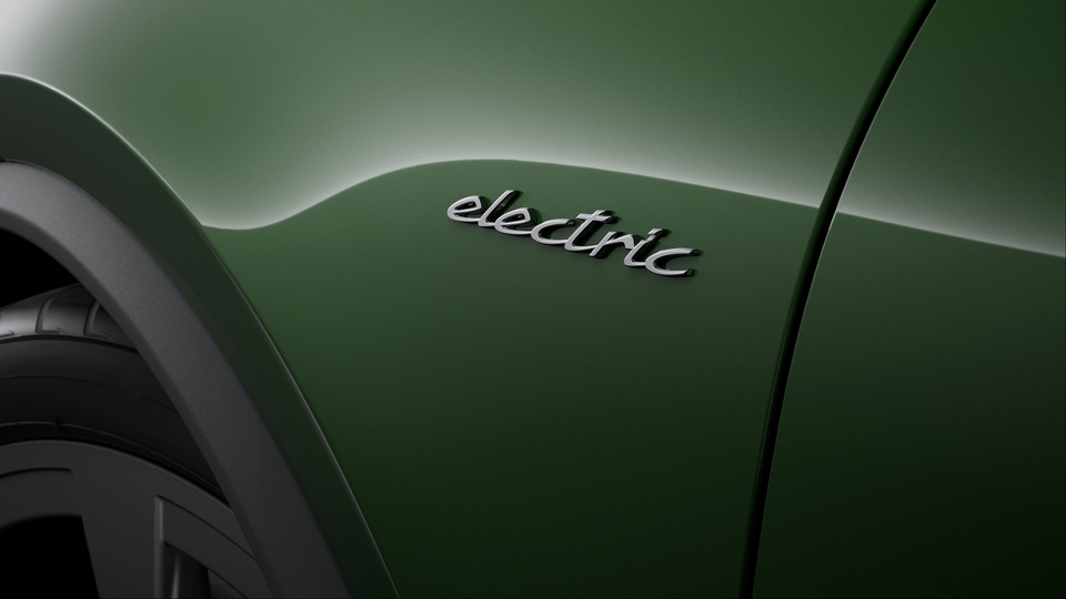 Model designation and "electric" logo painted in Silver