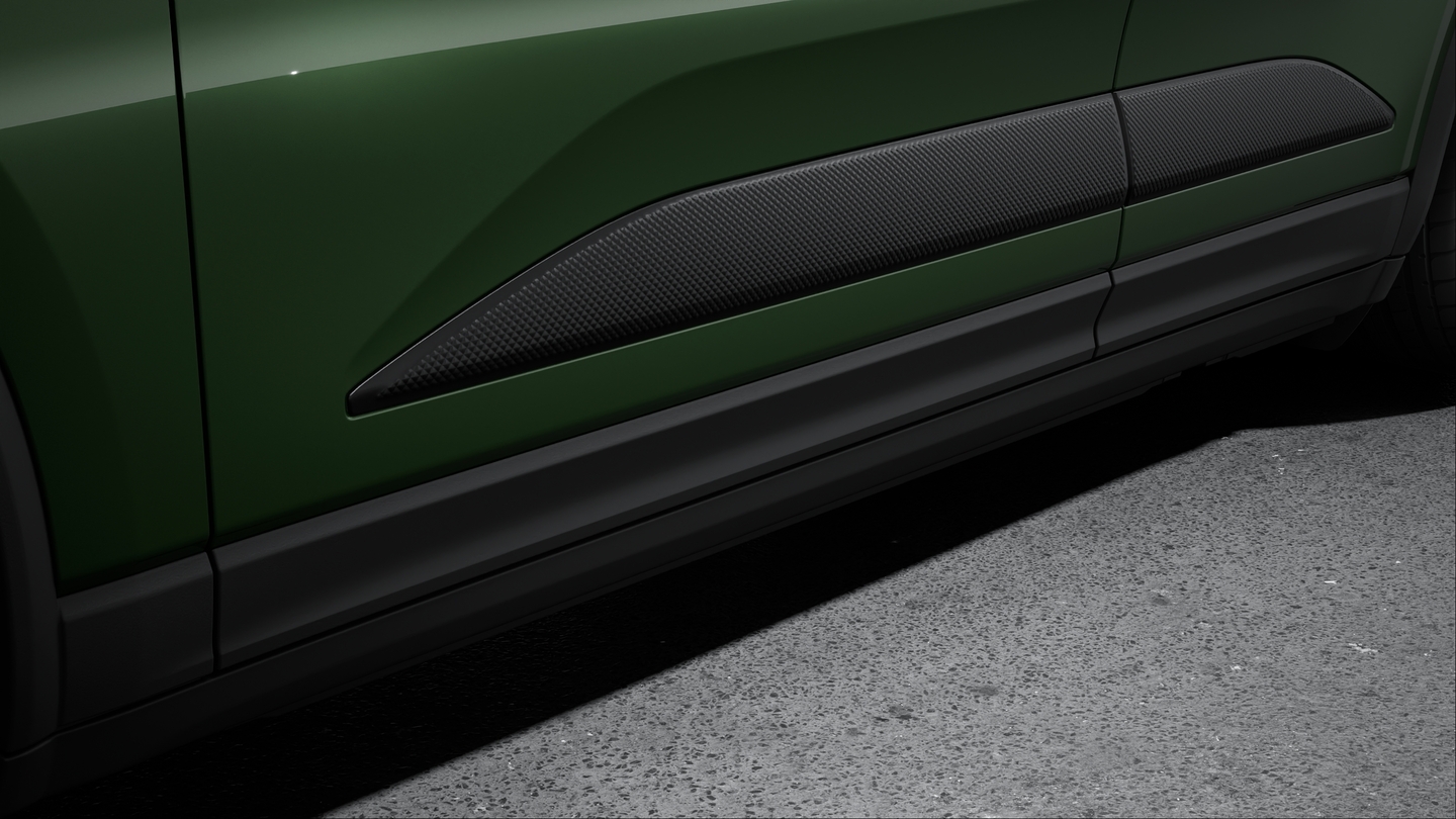 Sideblades in textured Lava Black