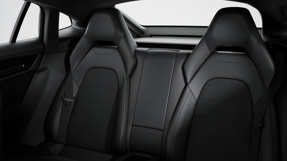 Race-Tex interior with extensive leather items in Black, smooth-finish leather