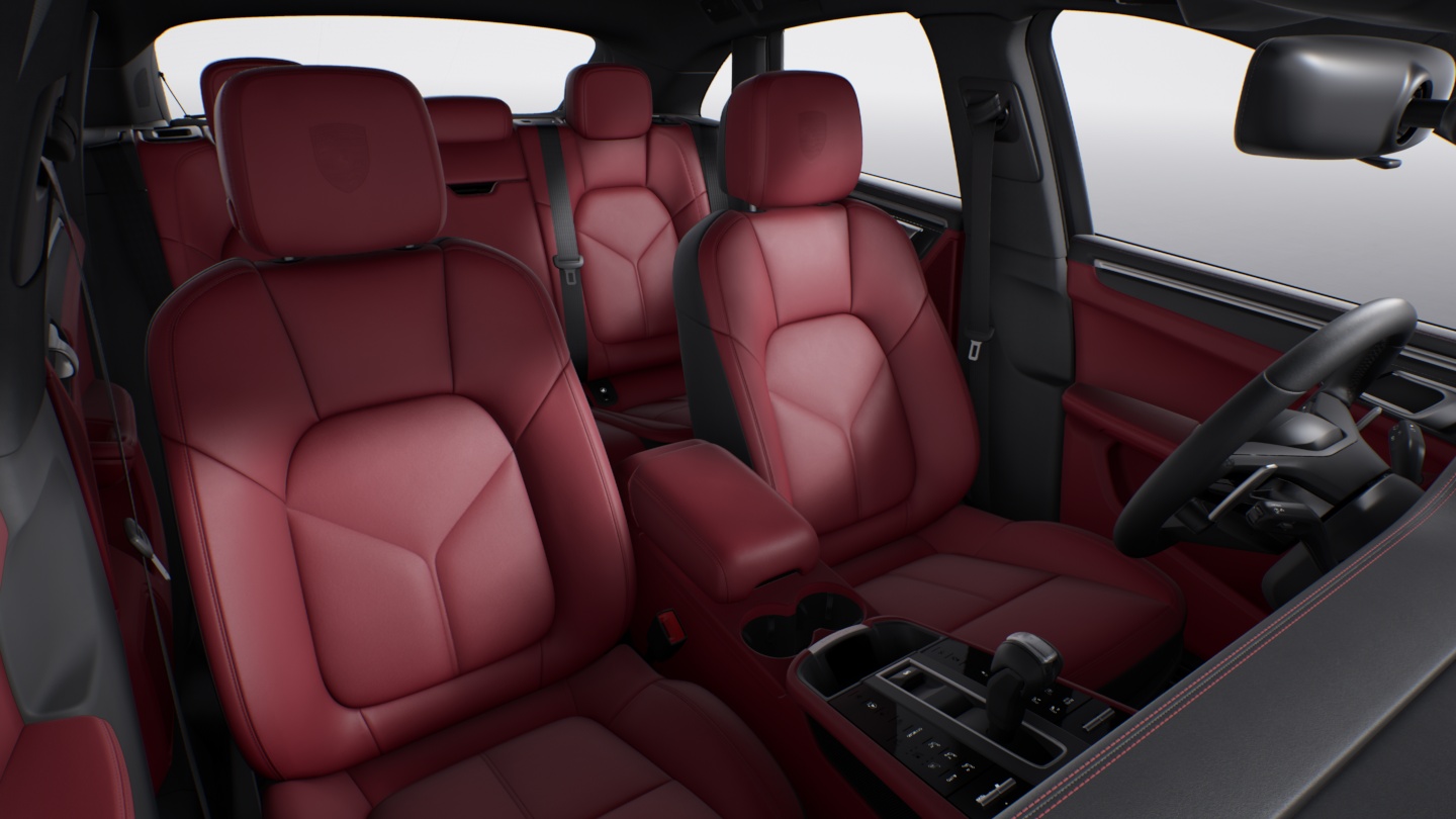 Leather Interior in Black/Bordeaux Red