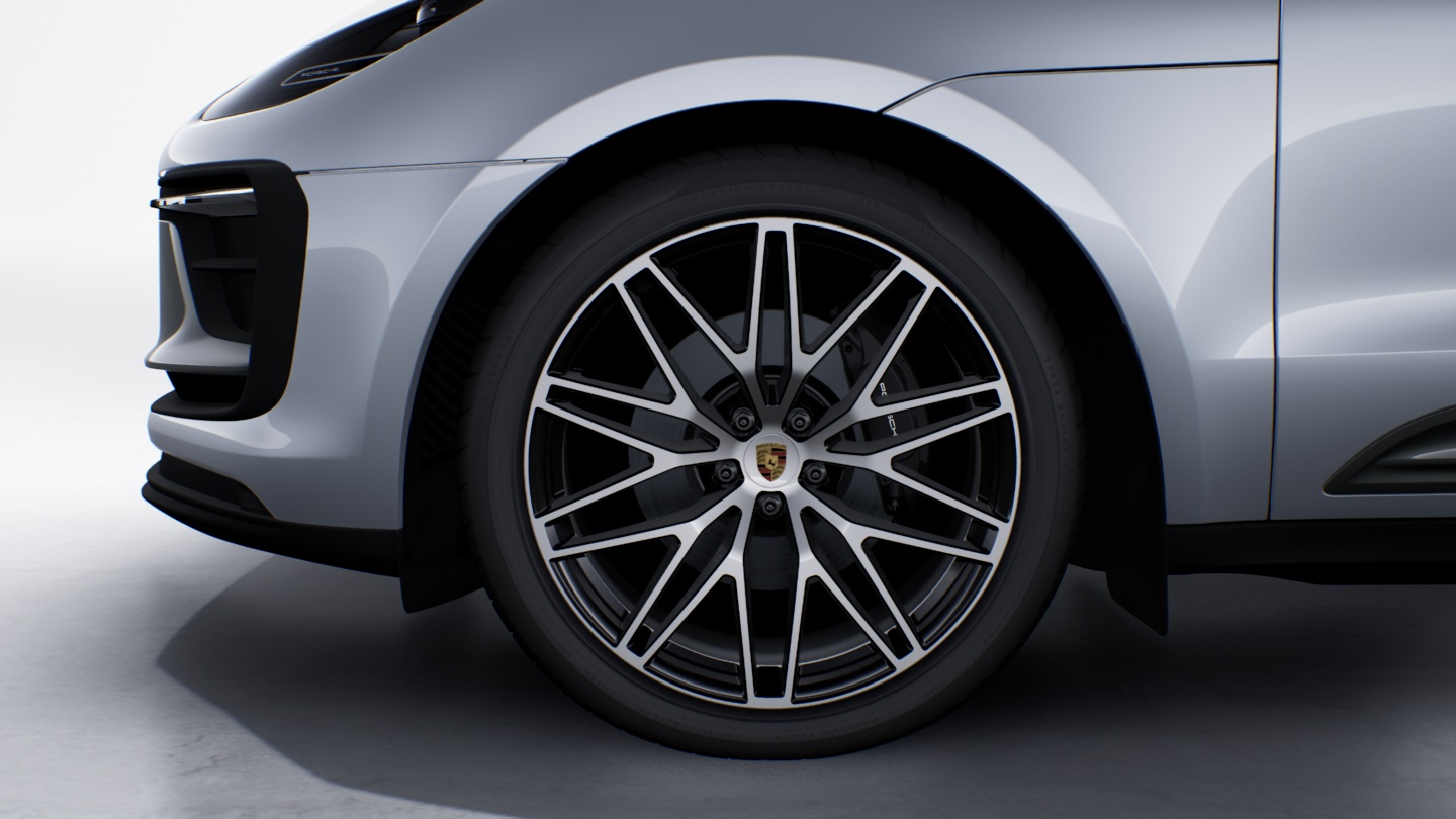 Wheel Center Caps with Colored Porsche Crest
