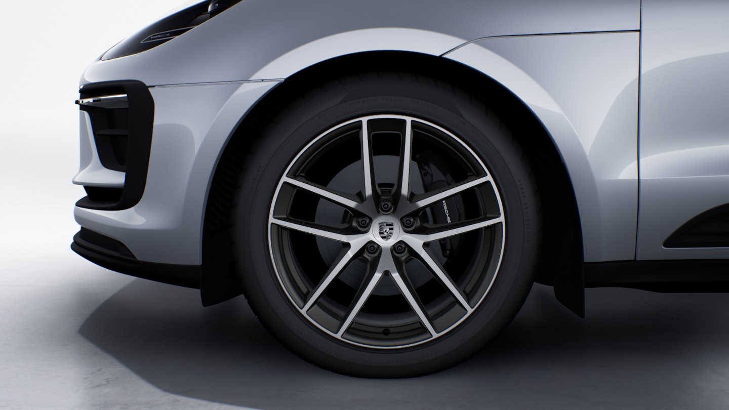 20" Macan S Wheels in Highly Polished Dark Titanium