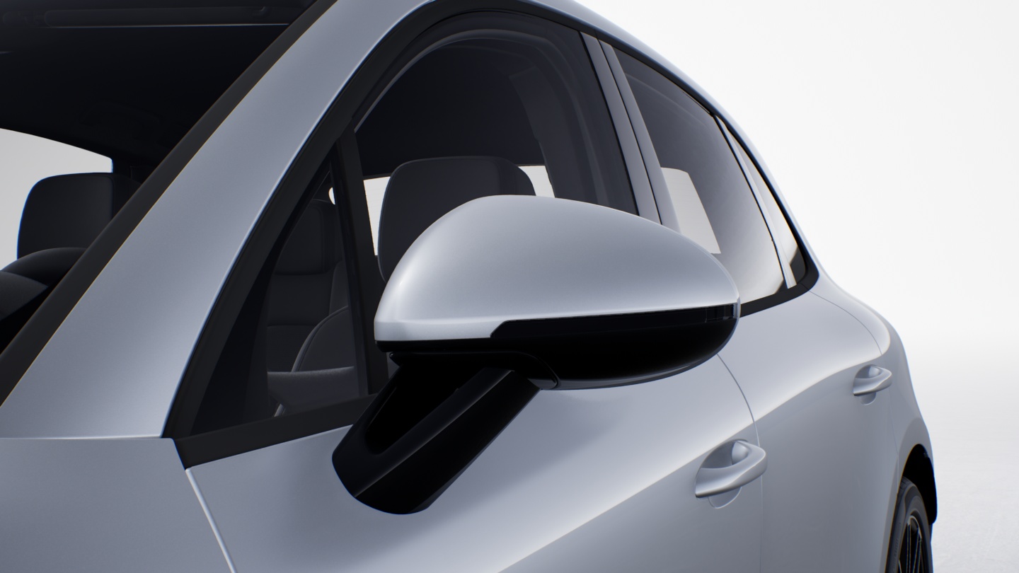 SportDesign Exterior Mirror Lower Trims and Base in High Gloss Black