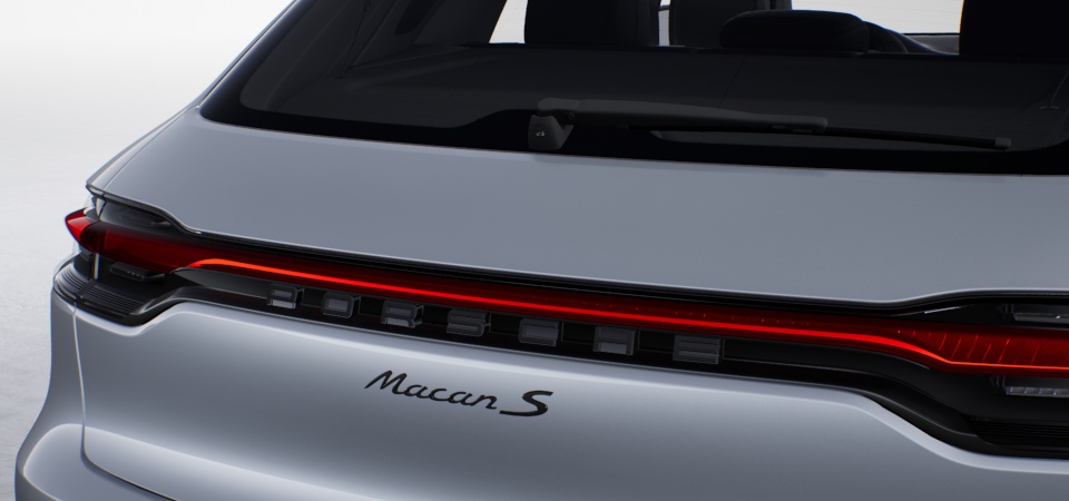 黑色 (哑光) 涂漆 “PORSCHE” 标志和黑色 (高光) 涂漆车型标记