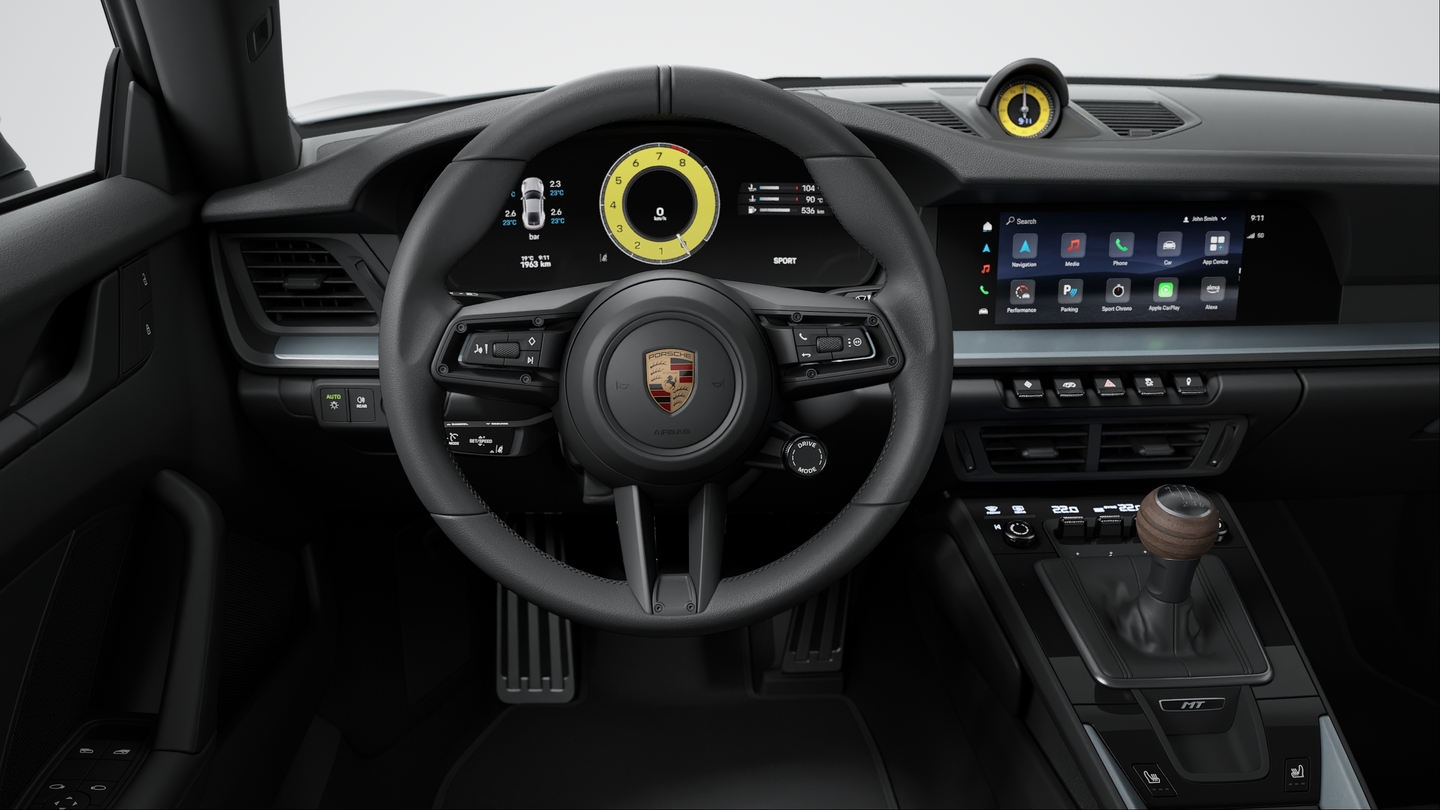 竞速黄 Sport Chrono 计时器表盘和数字转速表