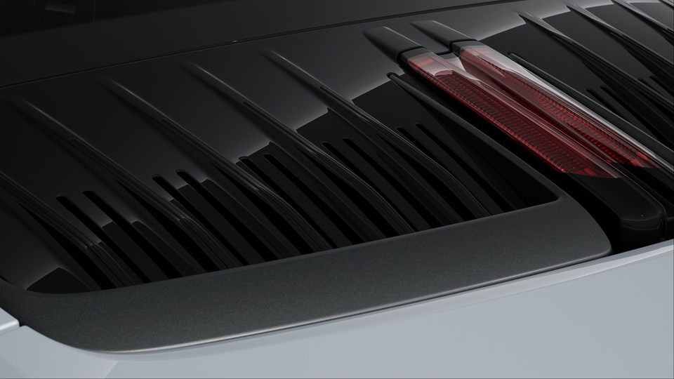 Rear lid grille with vertical slats