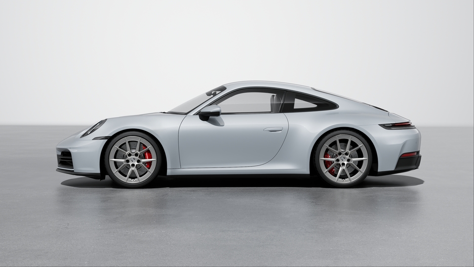 Wheel centre caps with monochrome Porsche crest